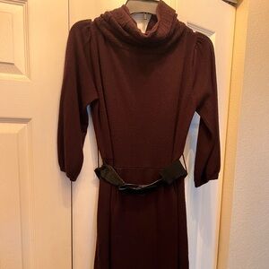 Elegant Burgundy Women' Dress